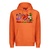 Carrot peace love wine Premium Hoodie - AdoDesignShop