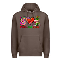 Coffee peace love wine Premium Hoodie - AdoDesignShop