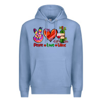 Colony Blue peace love wine Premium Hoodie - AdoDesignShop