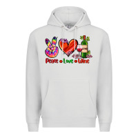 Dove Grey peace love wine Premium Hoodie - AdoDesignShop