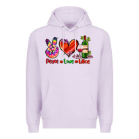 Lilac peace love wine Premium Hoodie - AdoDesignShop