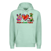 Seafoam peace love wine Premium Hoodie - AdoDesignShop