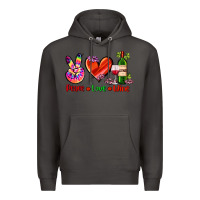Smoke peace love wine Premium Hoodie - AdoDesignShop