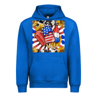Cobalt patriotic popsicles and sunflowers Urban Hoodie - BundleAndBundleShop