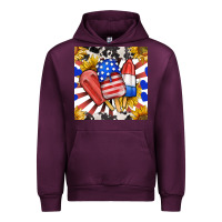 Mauve Wine patriotic popsicles and sunflowers Urban Hoodie - BundleAndBundleShop
