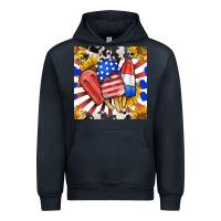 Navy patriotic popsicles and sunflowers Urban Hoodie - BundleAndBundleShop