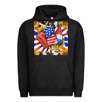 Pigment Black patriotic popsicles and sunflowers Urban Hoodie - BundleAndBundleShop