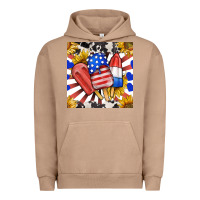 Pigment Burro patriotic popsicles and sunflowers Urban Hoodie - BundleAndBundleShop