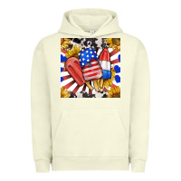 Pigment Pistachio patriotic popsicles and sunflowers Urban Hoodie - BundleAndBundleShop