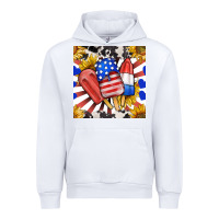 White patriotic popsicles and sunflowers Urban Hoodie - BundleAndBundleShop