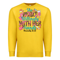 Lemon she works willingly with her hands Premium Sweatshirt - texasbilliewilder