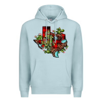 Blue Mist cactus christmas texas map Premium Hoodie - JahusDesignShop