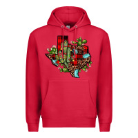 Cardinal cactus christmas texas map Premium Hoodie - JahusDesignShop