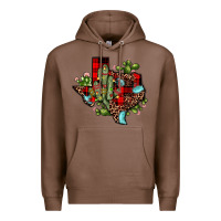 Chestnut cactus christmas texas map Premium Hoodie - JahusDesignShop