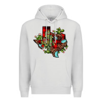 Dove Grey cactus christmas texas map Premium Hoodie - JahusDesignShop
