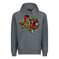Rock cactus christmas texas map Premium Hoodie - JahusDesignShop