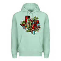 Seafoam cactus christmas texas map Premium Hoodie - JahusDesignShop