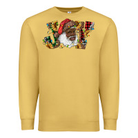 Antique Gold african american santa joy with sunflowers Premium Sweatshirt - RanaPortraitStore