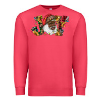 Cardinal african american santa joy with sunflowers Premium Sweatshirt - RanaPortraitStore