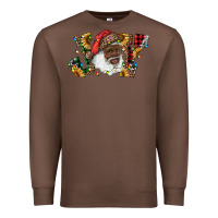 Chestnut african american santa joy with sunflowers Premium Sweatshirt - RanaPortraitStore