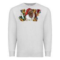Dove Grey african american santa joy with sunflowers Premium Sweatshirt - RanaPortraitStore