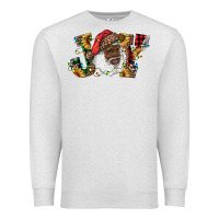 Oatmeal Heather african american santa joy with sunflowers Premium Sweatshirt - RanaPortraitStore