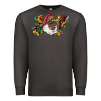 Smoke african american santa joy with sunflowers Premium Sweatshirt - RanaPortraitStore