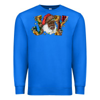 True Royal african american santa joy with sunflowers Premium Sweatshirt - RanaPortraitStore