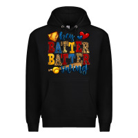 Black hey batter batter swing softball Premium Hoodie - Jasminsmagicworld