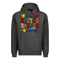 Charcoal Heather hey batter batter swing softball Premium Hoodie - Jasminsmagicworld