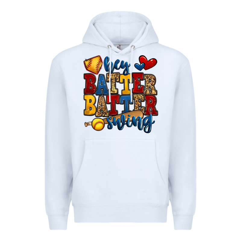 Hey Batter Batter Swing Softball Premium Hoodie by Jasminsmagicworld | Teevron