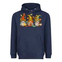 Navy fall gnomes Heavyweight Hoodie - Zillion Design Studio