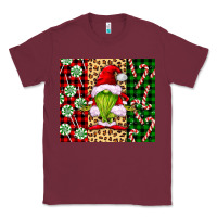 Burgundy green christmas gnome Classic Tee - FaDigitalArtStudio