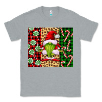 Heather Grey green christmas gnome Classic Tee - FaDigitalArtStudio