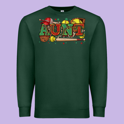 Aunt Softball Premium Sweatshirt Designed By Zillion Design Studio