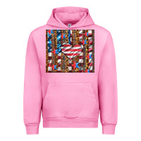 Fuchsia Pink western usa flag heart and stars tumbler Urban Hoodie - Artiststas