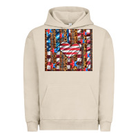 Pigment French Oak western usa flag heart and stars tumbler Urban Hoodie - Artiststas