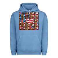 Pigment Pebble Blue western usa flag heart and stars tumbler Urban Hoodie - Artiststas