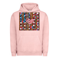 Pigment Salmon western usa flag heart and stars tumbler Urban Hoodie - Artiststas