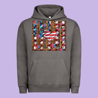 Western Usa Flag Heart And Stars Tumbler Urban Hoodie Designed By Artiststas
