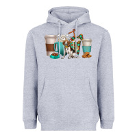 Heather Grey beagle dog coffee cups Heavyweight Hoodie - texasbilliewilder