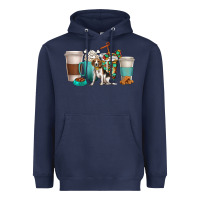 Navy beagle dog coffee cups Heavyweight Hoodie - texasbilliewilder