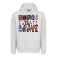 Dove Grey honor the brave Premium Hoodie - Artiststas