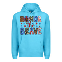 Ocean Blue honor the brave Premium Hoodie - Artiststas