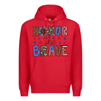 Red honor the brave Premium Hoodie - Artiststas