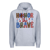 Heather Grey honor the brave Premium Hoodie - Artiststas