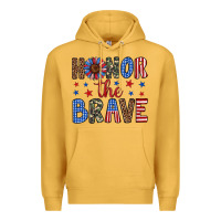 Mustard honor the brave Premium Hoodie - Artiststas