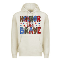 Oatmeal Heather honor the brave Premium Hoodie - Artiststas