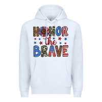 White honor the brave Premium Hoodie - Artiststas