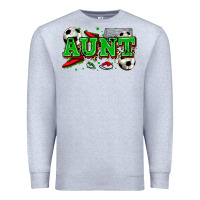 Heather Grey aunt soccer Premium Sweatshirt - Zillion Design Studio